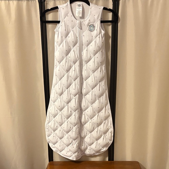 Quilted White Baby Sleep Sack weighted - Picture 1 of 5